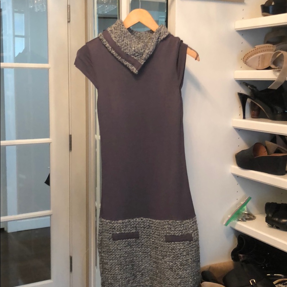 2 piece grey knitted dress.